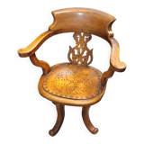 Victorian swivel walnut armchair, England, late 19th century