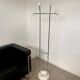 Vintage Coat Rack in Chrome and Carrara Marble Italian design 1970s
