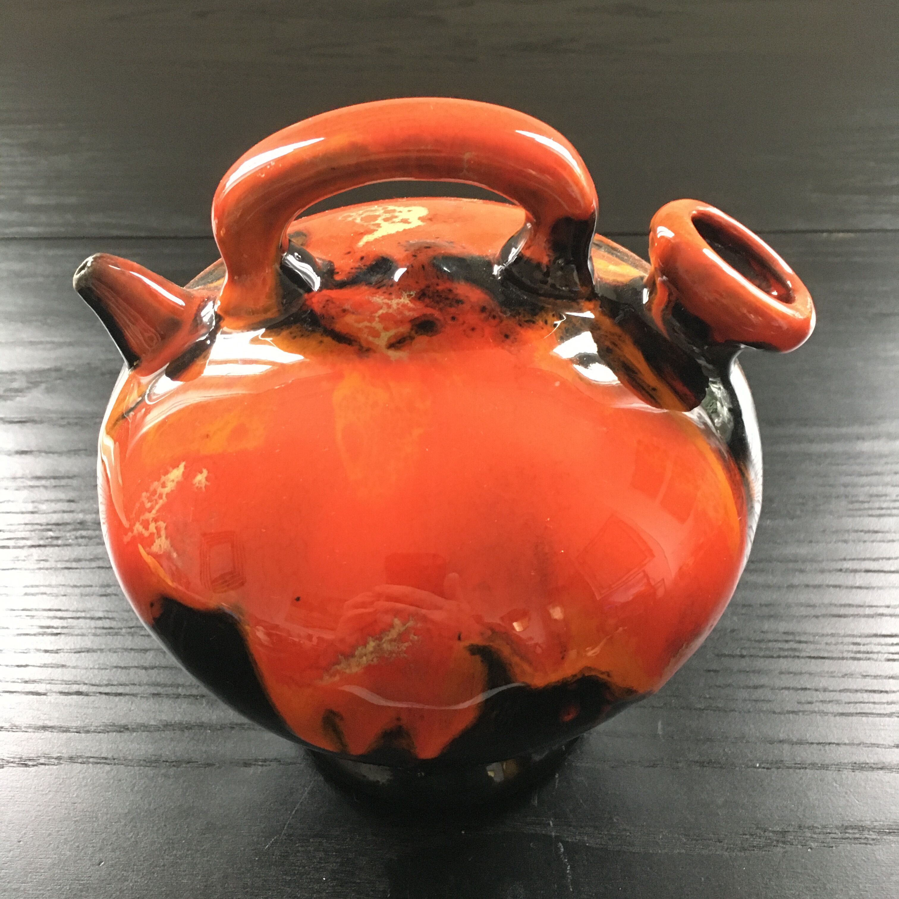 Chevrette coulures orange