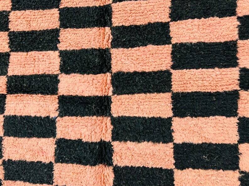 Authentic handwoven natural wool rug size 2/3 m