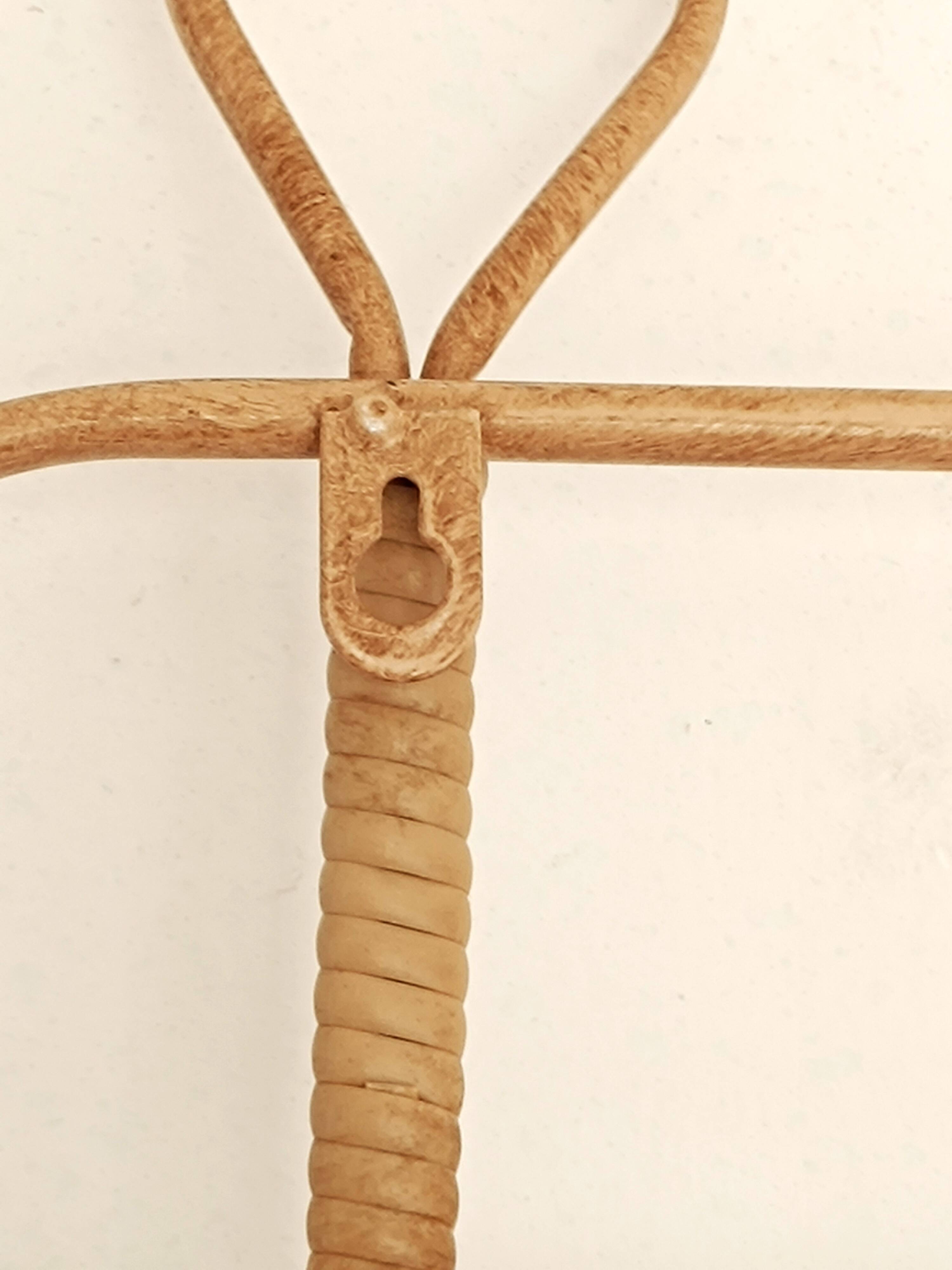 Wall-mounted coat rack imitation wicker