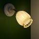 Vintage tulip wall light in frosted and amber glass