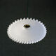 Antique suspension in white opaline comes with new brass socket