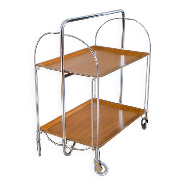 Desserte roulante en formica et chrome Design, 1970 — Beyit