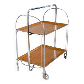 Rolling trolley in formica and chrome Design, 1970