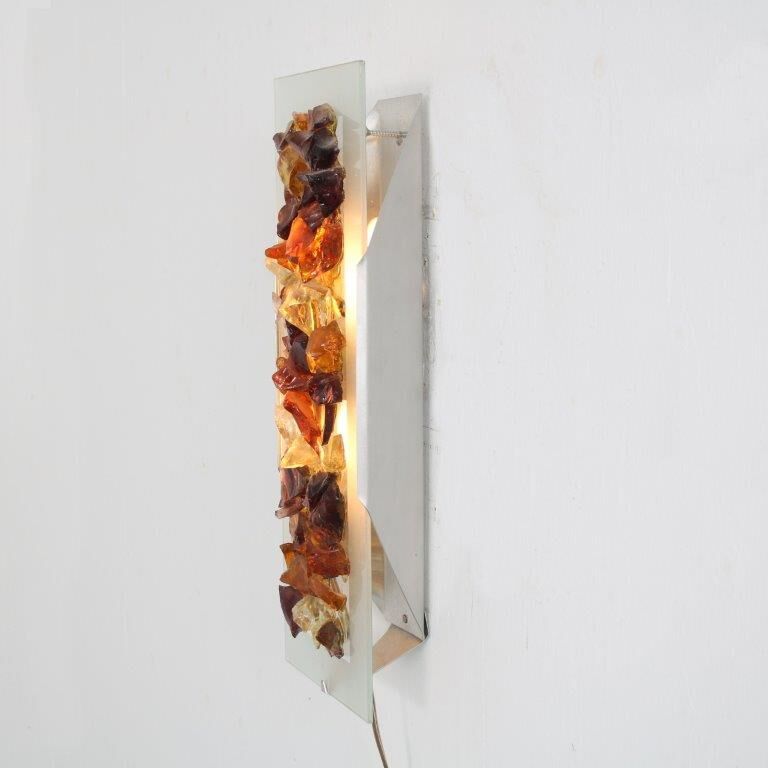 1960s Glass wall lamp by Cosack, Germany