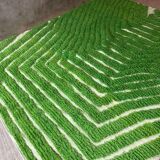 Handmade traditional natural wool rug green size 150 x 250 cm