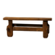 Brutalist coffee table in solid oak, 1970s