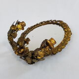 Golden italian candleholder mirror 23x30cm