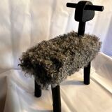 Vintage Scandinavian sheep stool