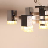 Ceiling light model 'Cubic' with 13 light units by Sciolari - Italy - 1970's