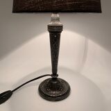 Decor de roses era Art Deco silver bedside lamp