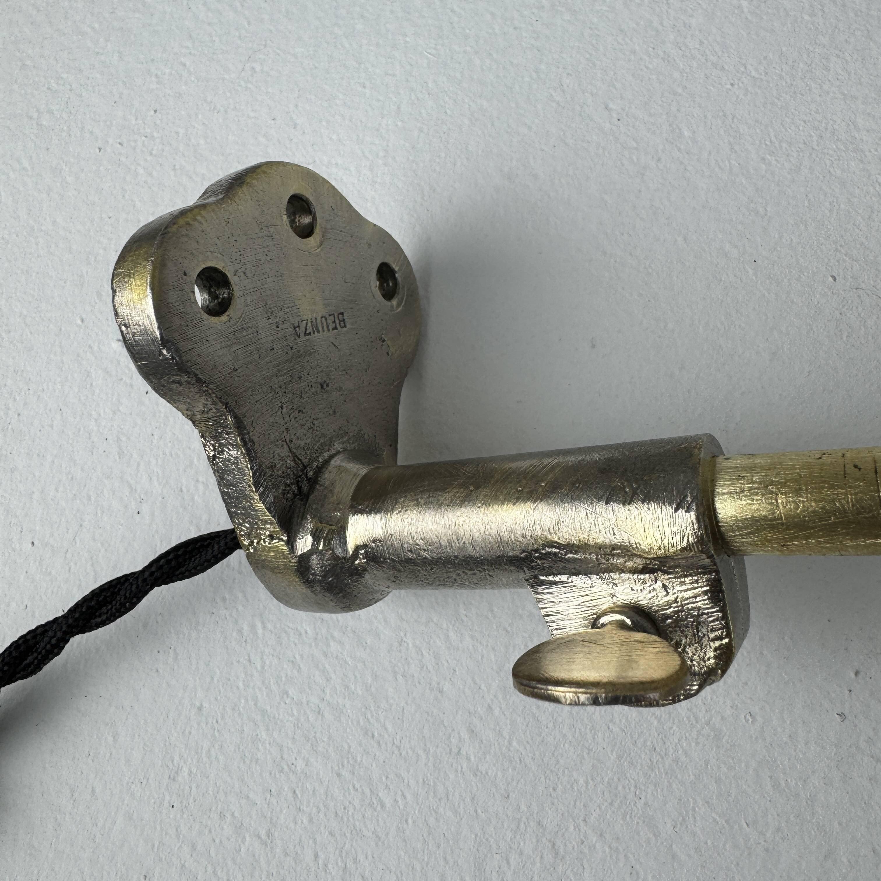 Pair of antique "beunza" workshop wall lights