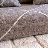 Moroccan pouffe with three cushions