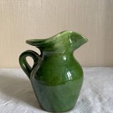 Provençal pitcher in green glazed earthenware