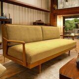 Karel Vyčital Sofa Bed, Vintage Czech 1960s