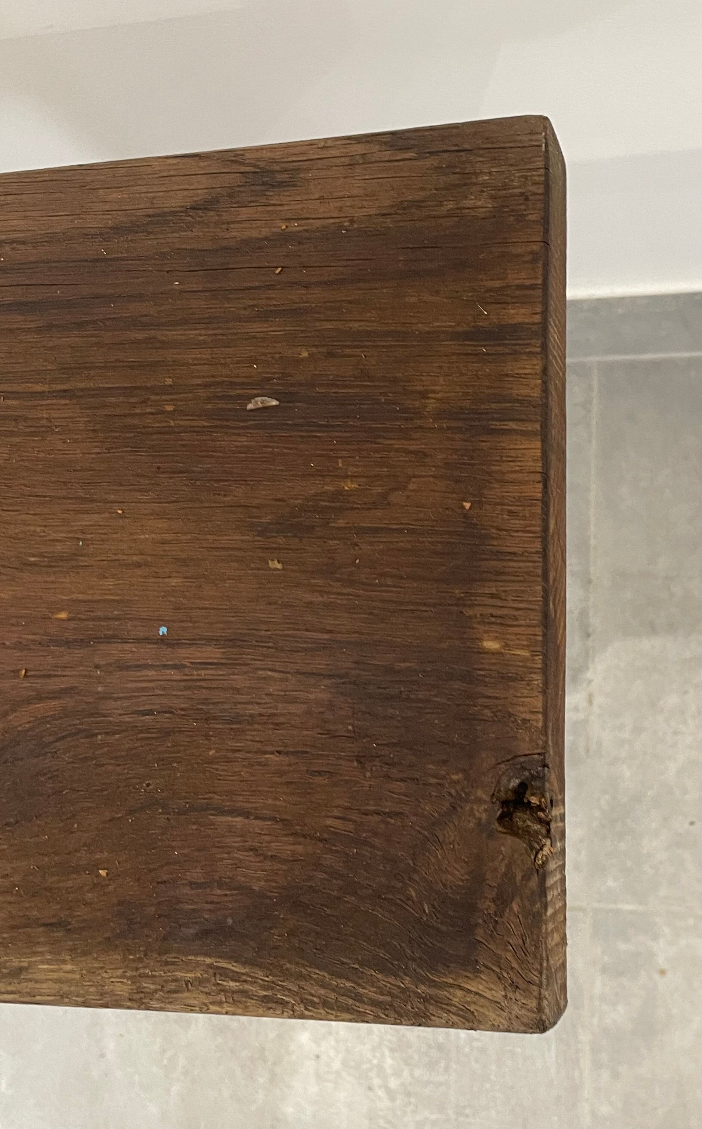 Pair of vintage oak farmhouse benches 3 places