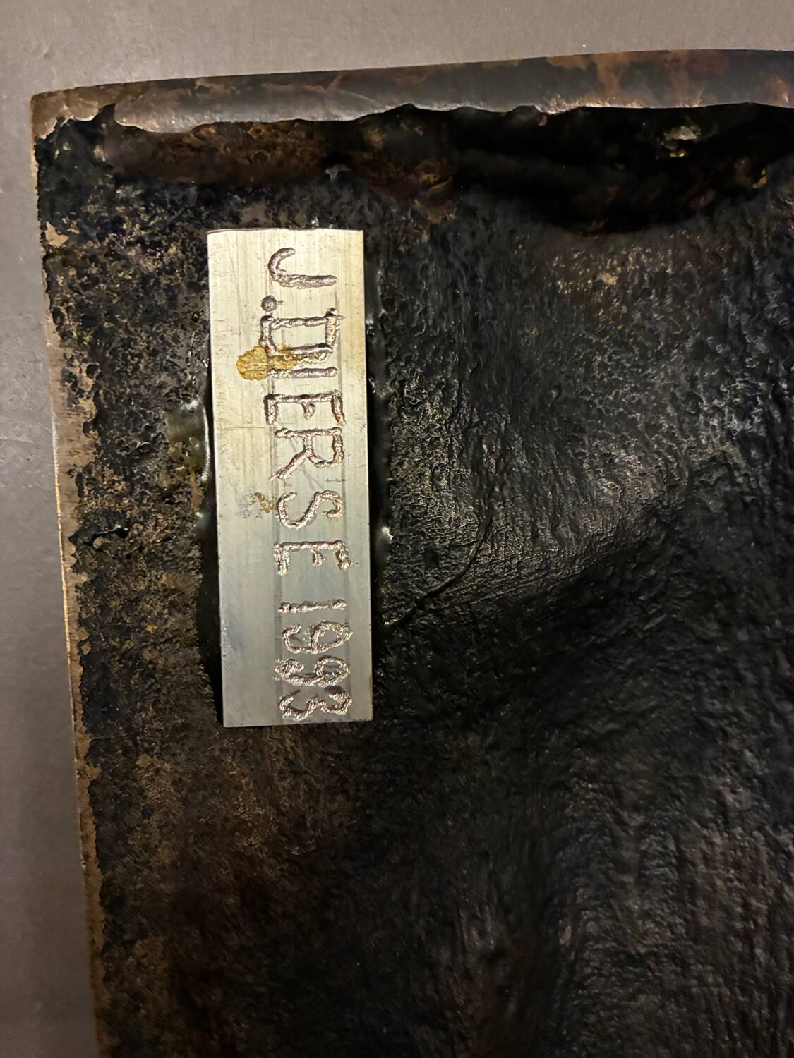 Bronze bas-relief wall panel, signed 20th century