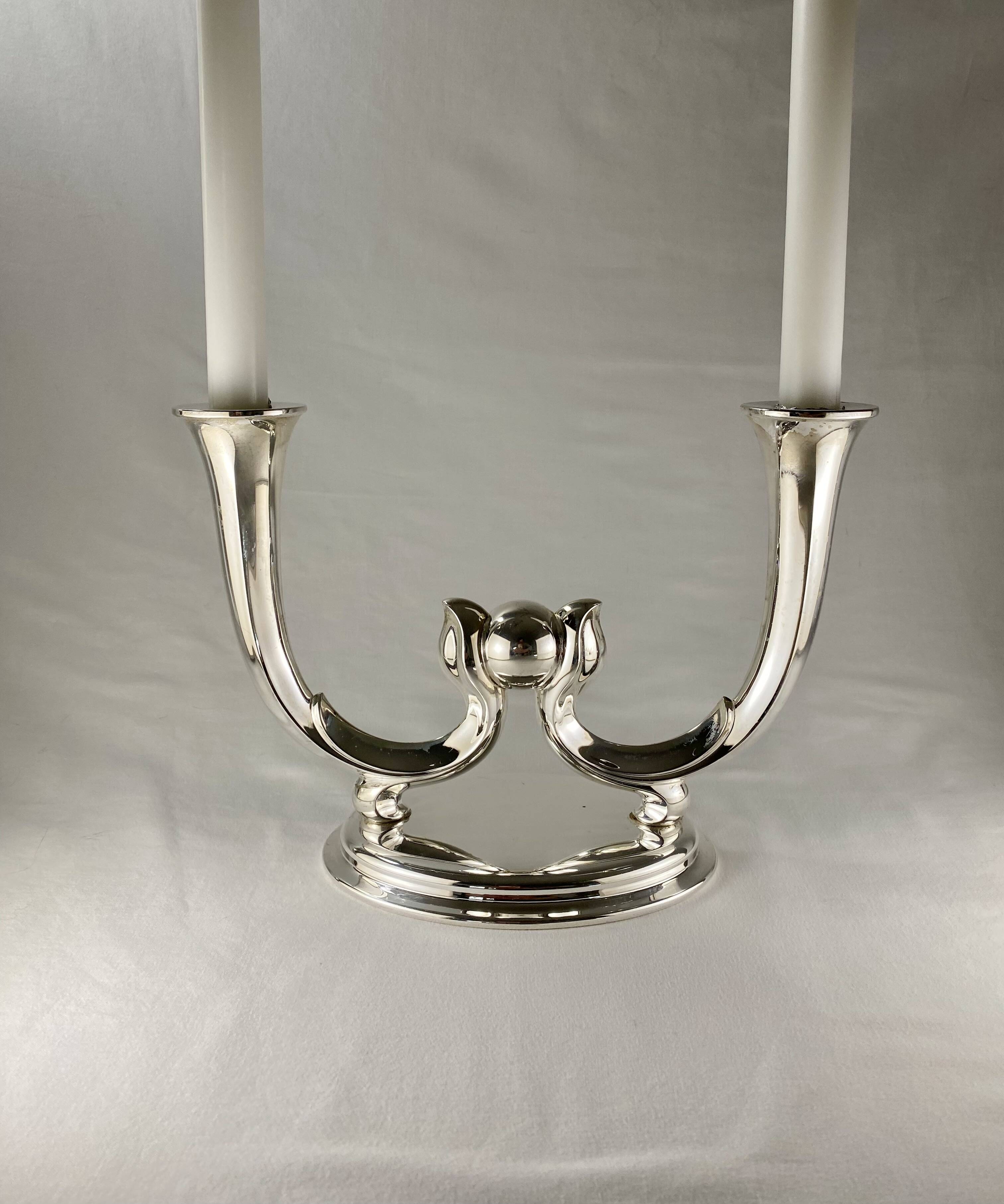 Bougeoir Art Déco WMF - Candelabra - Silver plated