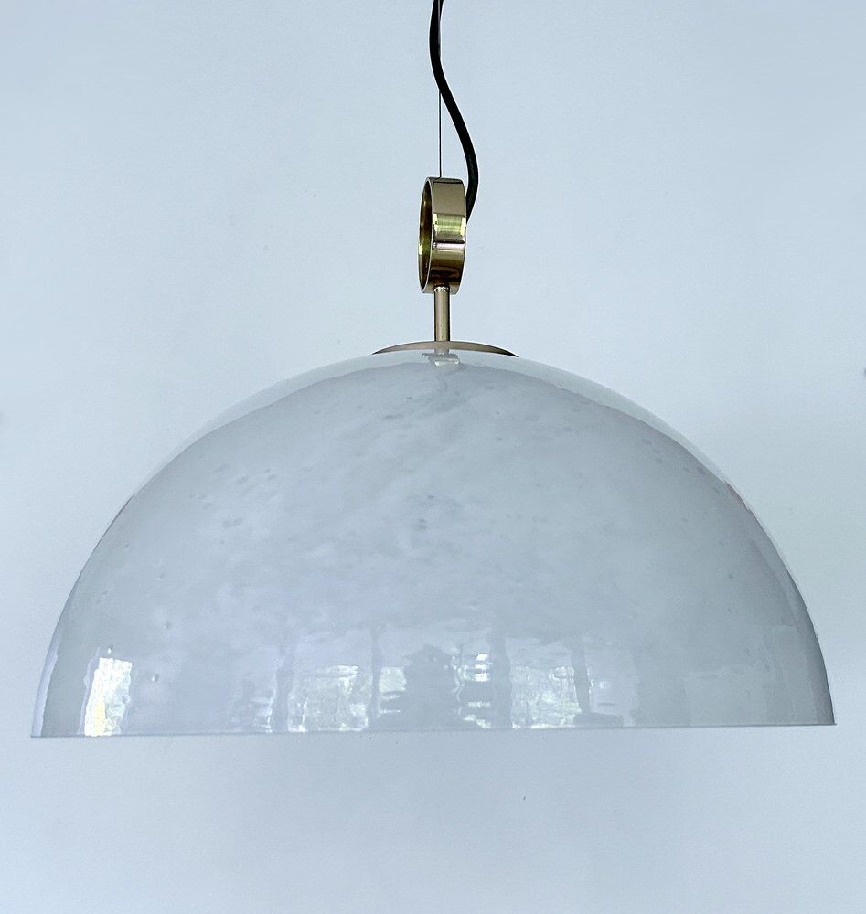Suspension vintage en verre de Glashütte Limburg, années 1970