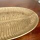 Vintage solid brass leaf pocket 20cm