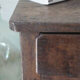 Brutal oak bedside