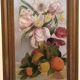 Oil painting on paper depicting roses - signed A. Sambuchi