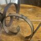 Occasional table in wrought iron and marble