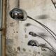 Vintage 5-branch floor lamp in chrome and marble – 1970s arc style