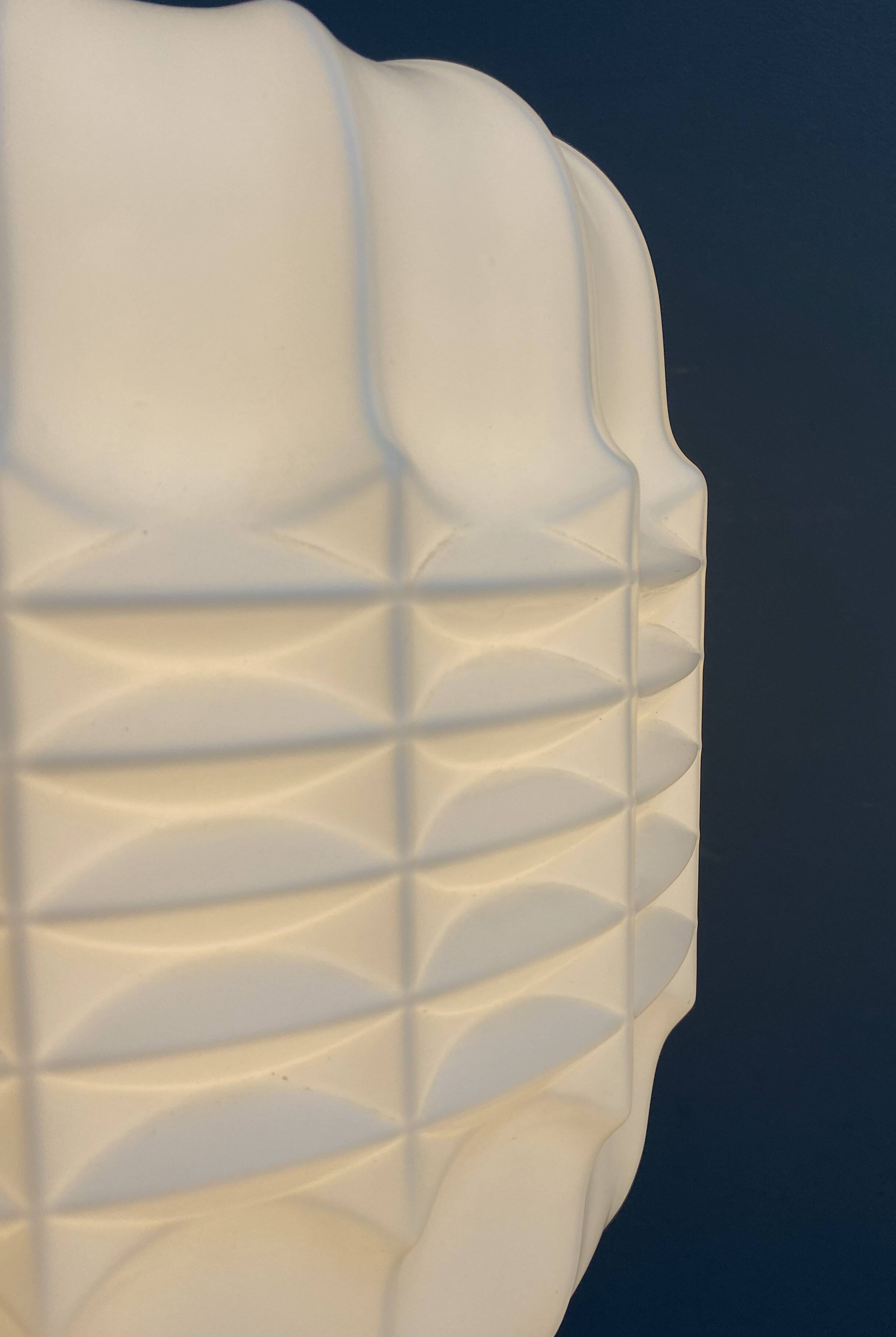 Opaline pendant lamp 1960s brutalist style