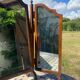 Miroir psyché triptyque en acajou