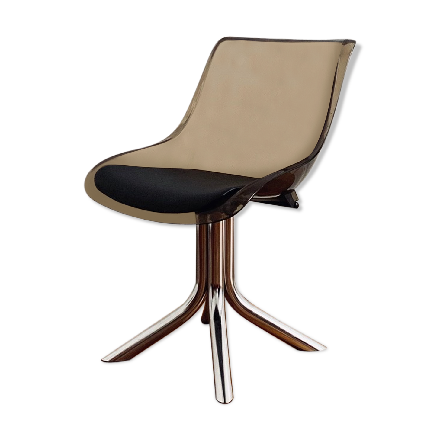 Chaise vintage space age plexiglass