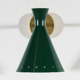 Pair of wall light apply cocotte green duck