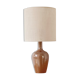 Lampe grès et jute tissée