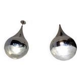 Pair of space art pendants from the 80s.