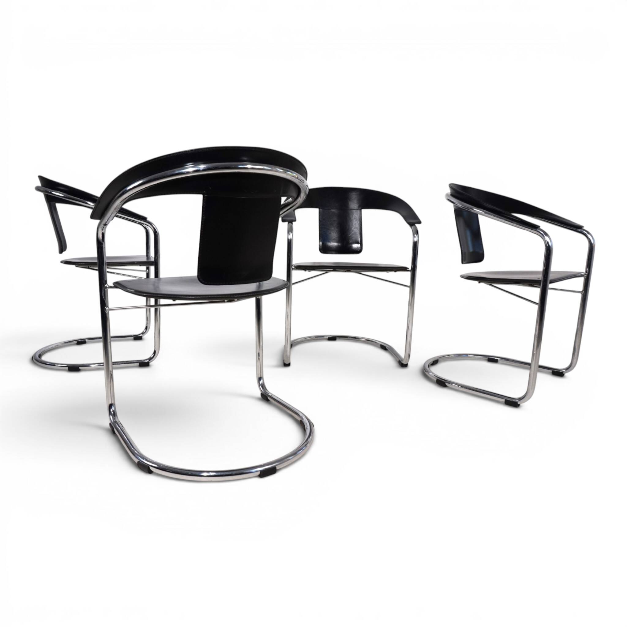 Set of 4 dining chairs by A. Rizzatto for Lo Studio