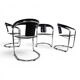 Set of 4 dining chairs by A. Rizzatto for Lo Studio
