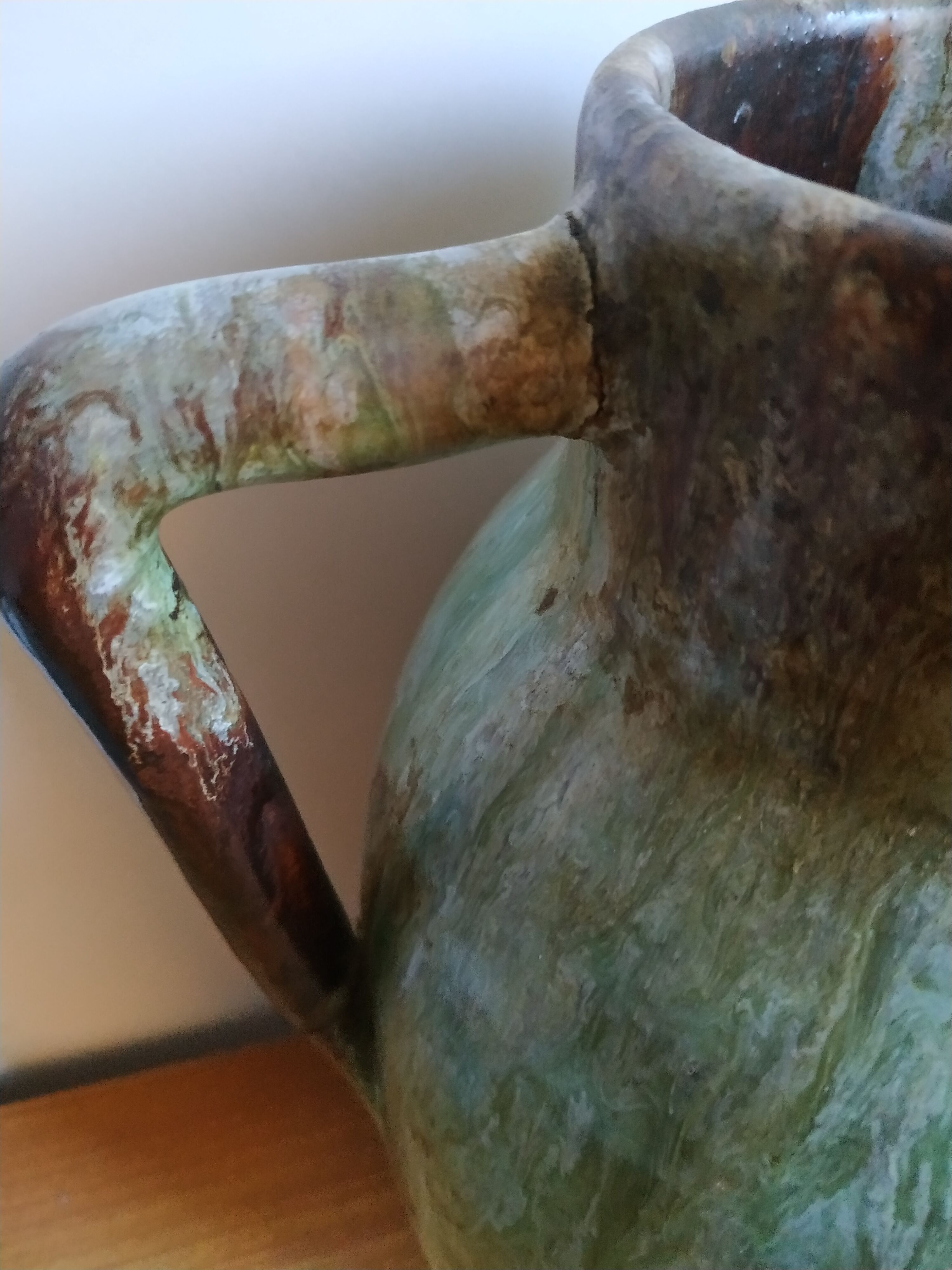 Large flamed sandstone vase from 20/30 years signed CAB in Bordeauxdeaux
