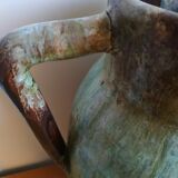 Large flamed sandstone vase from 20/30 years signed CAB in Bordeauxdeaux