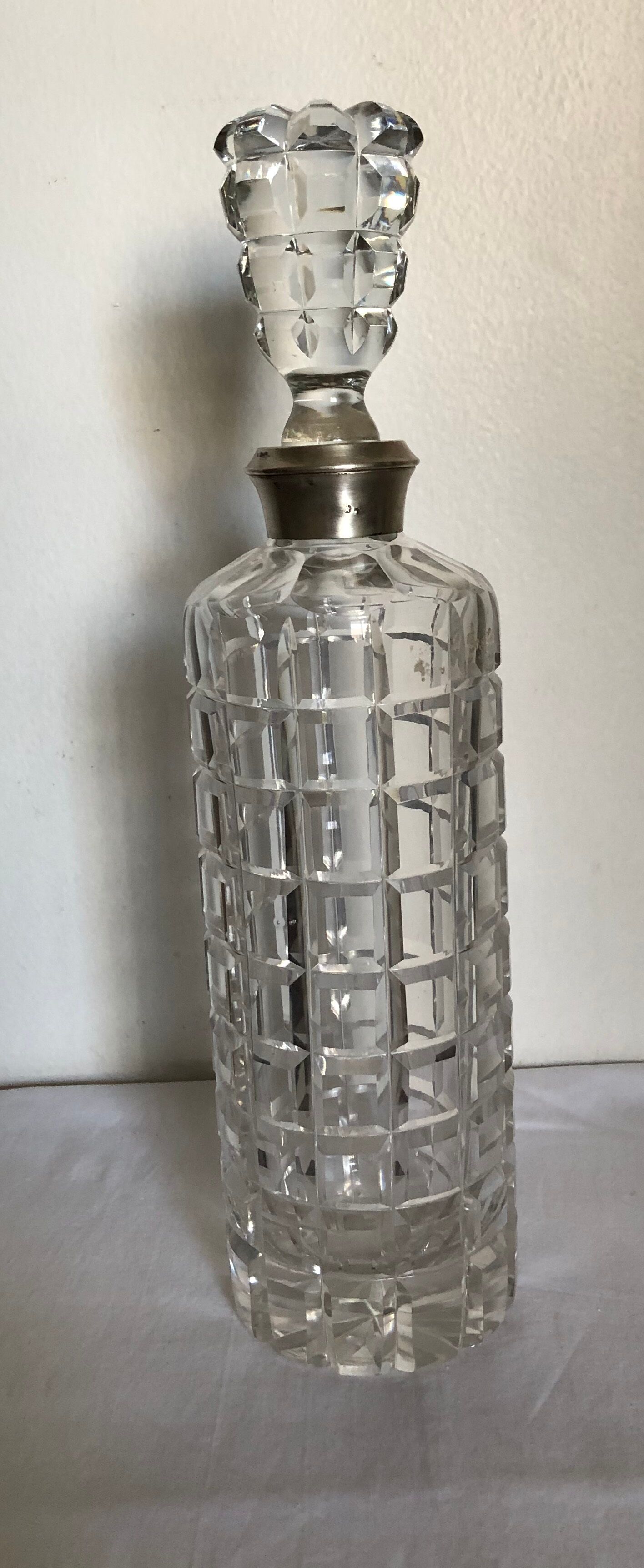 Cut crystal bottle