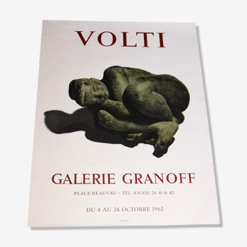 Affiche Mourlot pour l'exposition Volti de 1962 galerie Granoff