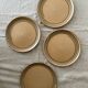4 ceramic dessert plates, sarreguemines art workshop, france 1970
