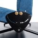Vintage Model D70 Sofa Bed Black Iron Reupholstered Blue by Osvaldo Borsani for Tecno, 1970s