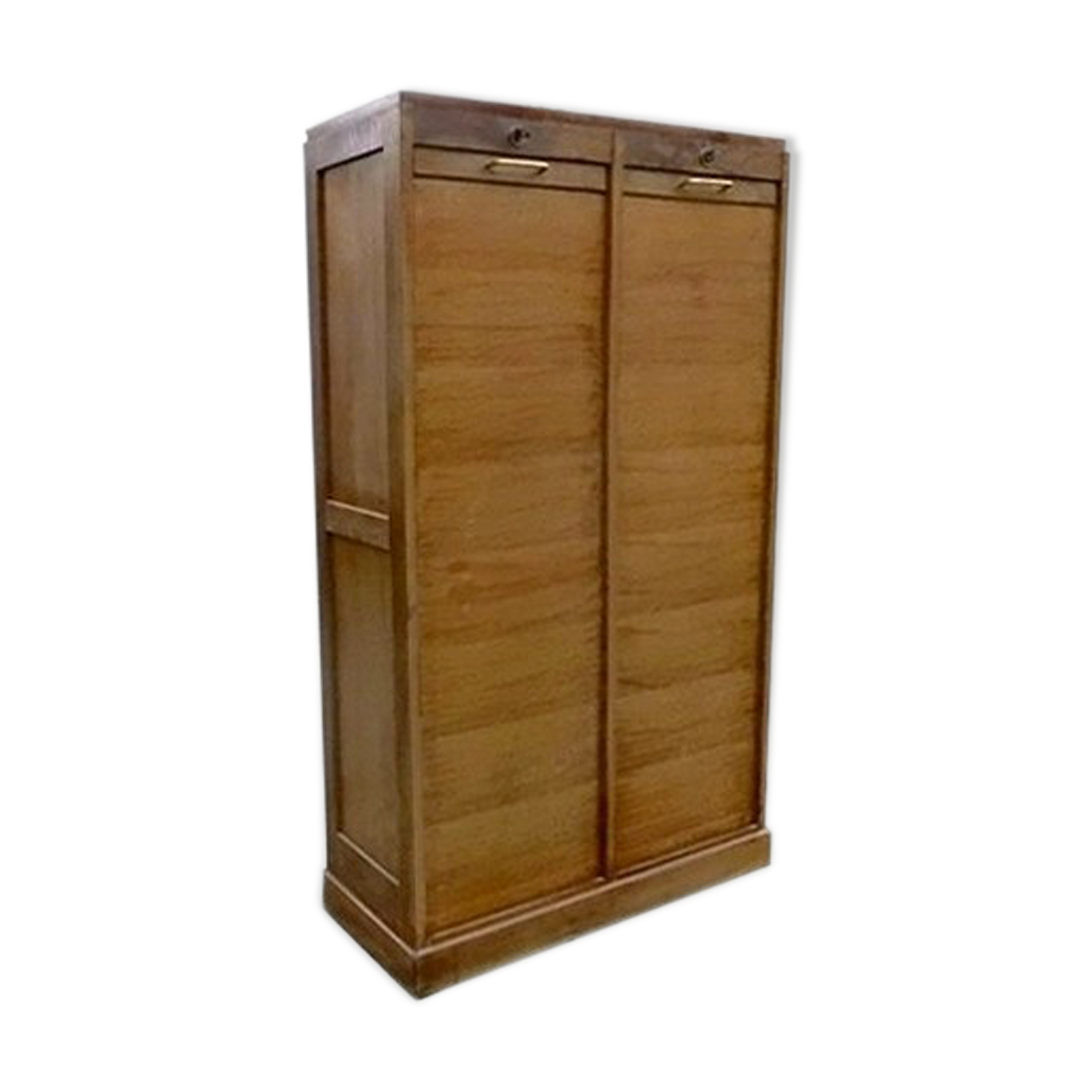 Old binder with double curtain vintage 1950 wooden