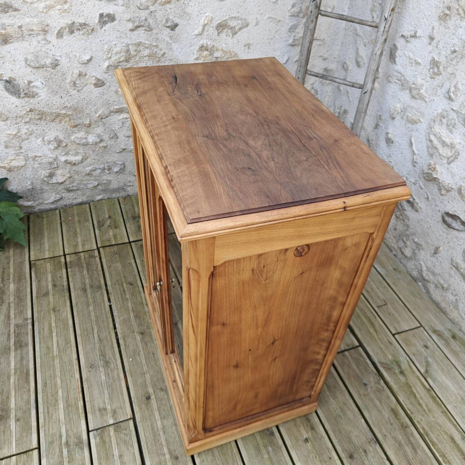 antique glass sideboard