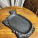 Antique cast iron meat plate