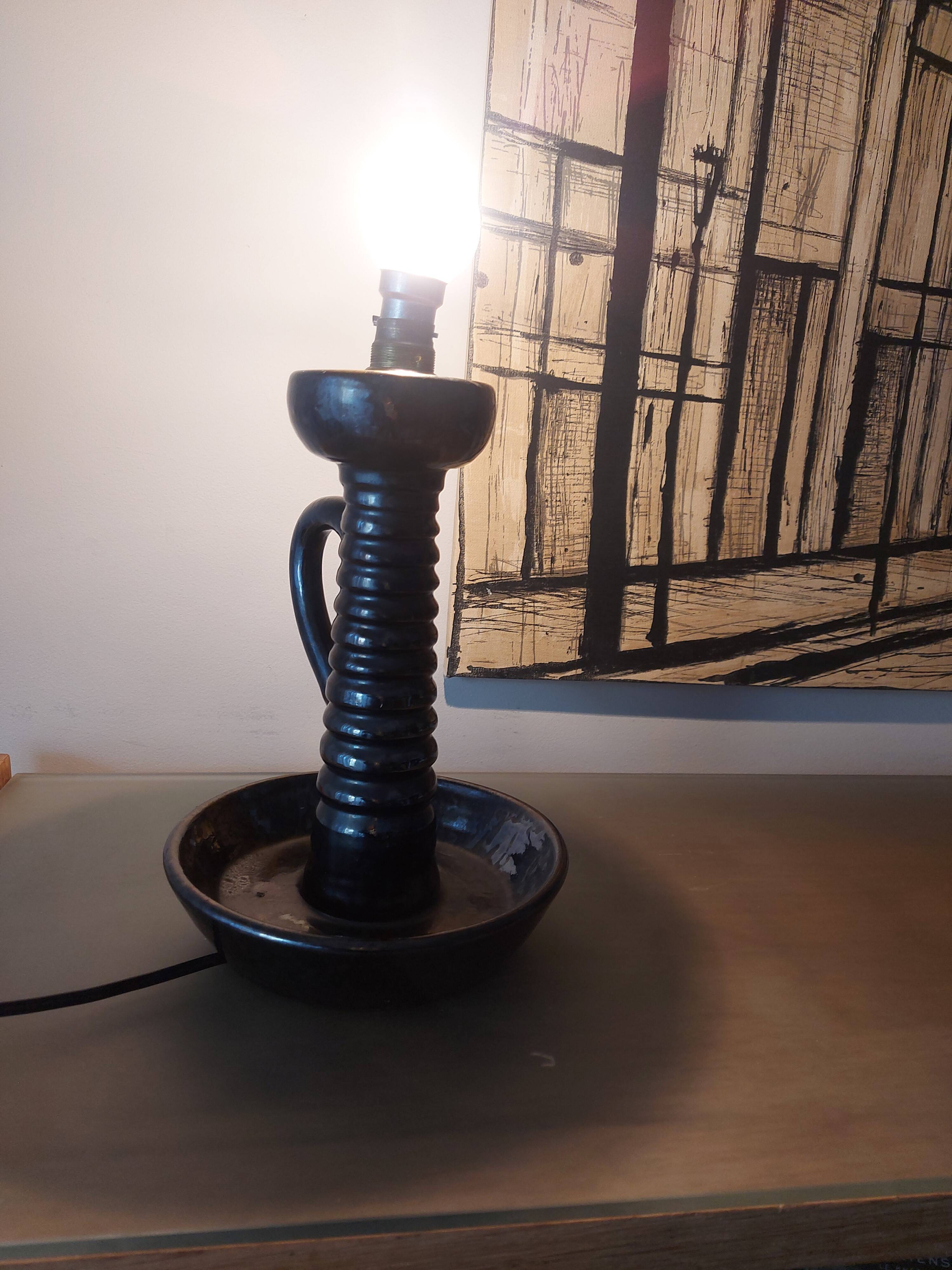 Ceramic lamp years 50's Vallauris