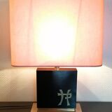Table lamp, in lacquered wood and brass by Jean Claude Mahey 1970