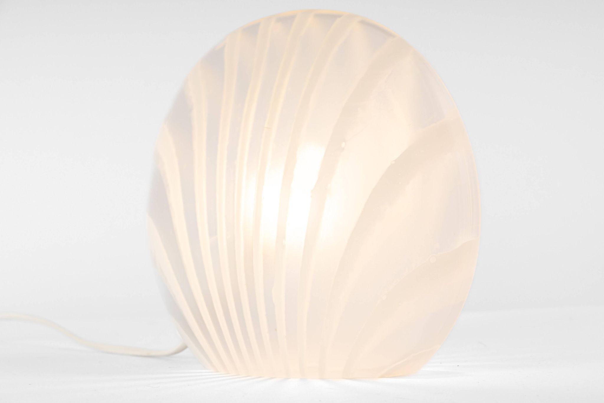 Table lamp in glass with zebra pattern by Peill & Putzler, Germany, 1970s.