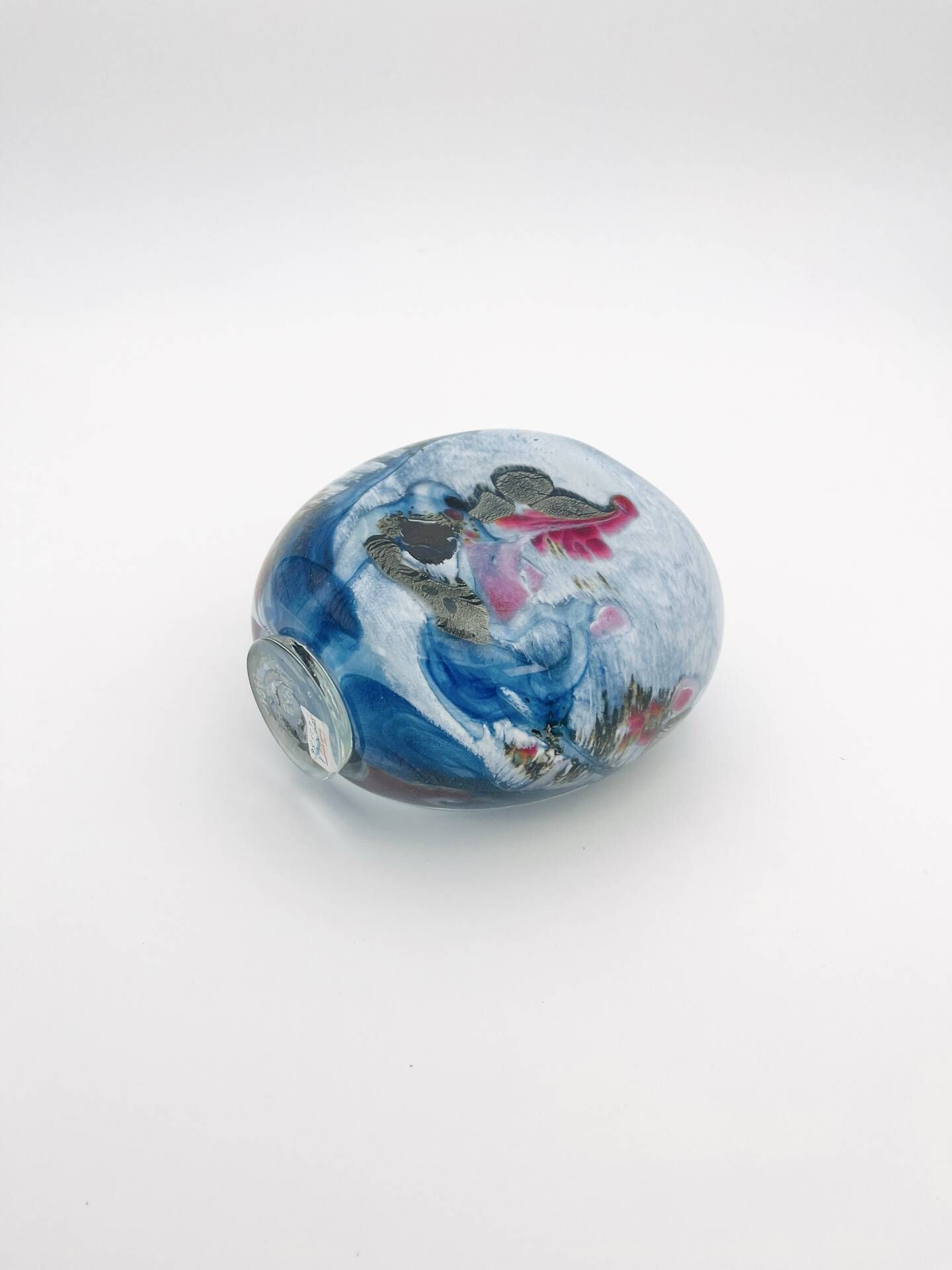 Vase Robert Pierini Studio Glass 1987 - 2.7kg - Signed - Drouot